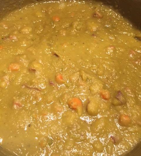 Classic Split Pea Soup with Carrots and Potatoes