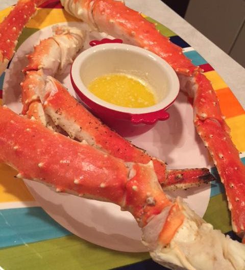 Alaskan King Crab Legs With Clarified Butter