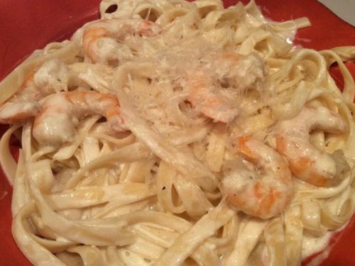 Shrimp Fettuccine With Alfredo&hellip;