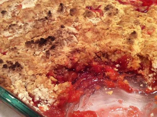 Rhubarb Dump Cake Recipe