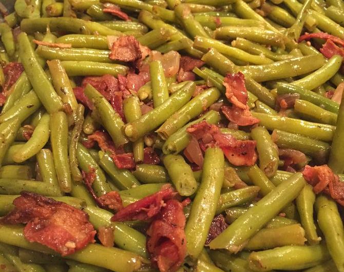 Southern Skillet Green Beans with Bacon