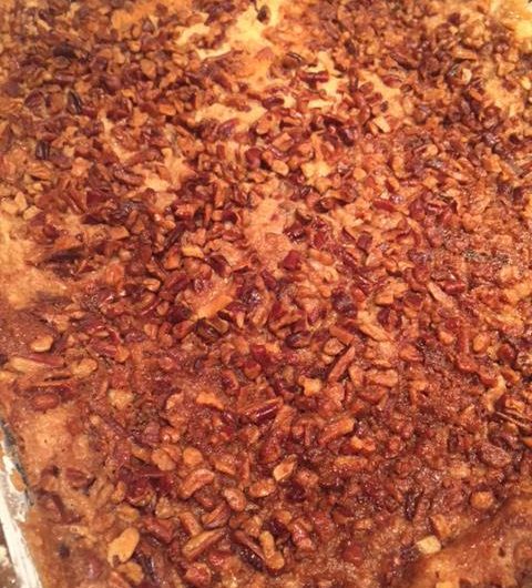 Peach Pecan Dump Cake