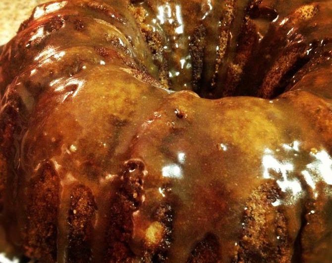 Classic Apple Pecan Bundt Cake with Brown Sugar Icing
