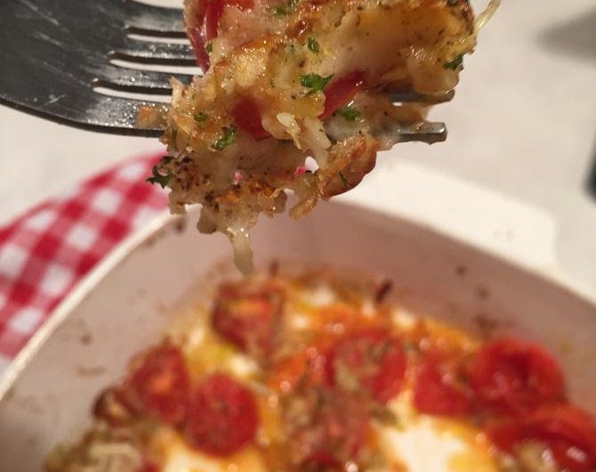 Oven Baked Cherry Tomatoes With Parmesan Topping