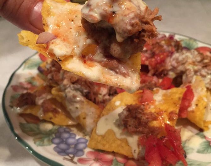 Loaded Pulled Pork Nachos