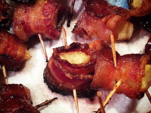 Bacon Wrapped Pineapple Bites