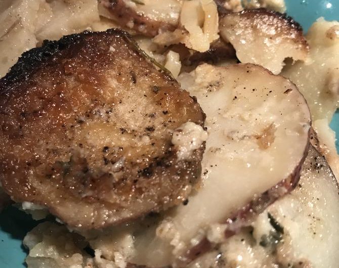 Gruyere Cheese Skillet Potatoes