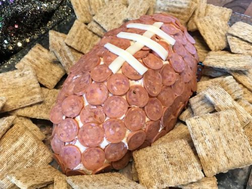 Pepperoni Pizza Football Cheeseball